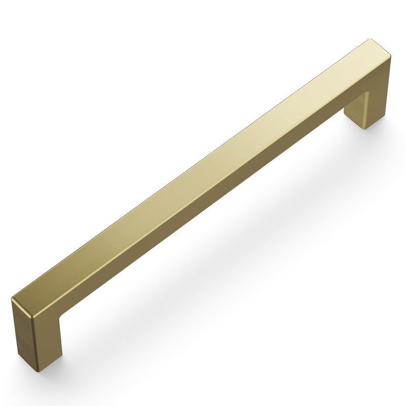 Hickory Hardware Solid Core Kitchen Cabinet Handle, Hardware for Doors & Dresser Drawers, 5-1/16 Inch Hole Center, Elusive Golden Nickel, Skylight Collection (Pack of 1) - Image 2